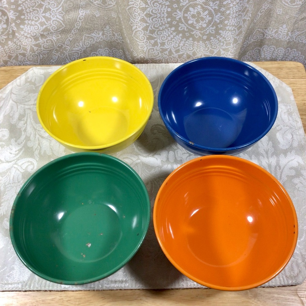 Vintage Fiesta Go Along Metal 5 Piece Popcorn Bowl Set - Picture 4 of 9